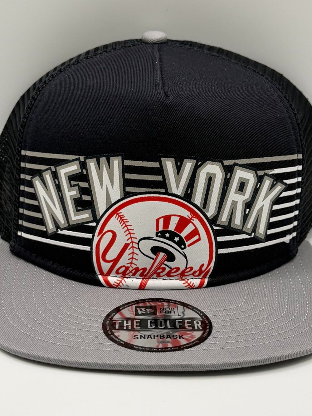 New York Yankees New Era The Golfer Two-Tone Blue Gray Snapback Hat